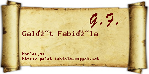 Galát Fabióla névjegykártya